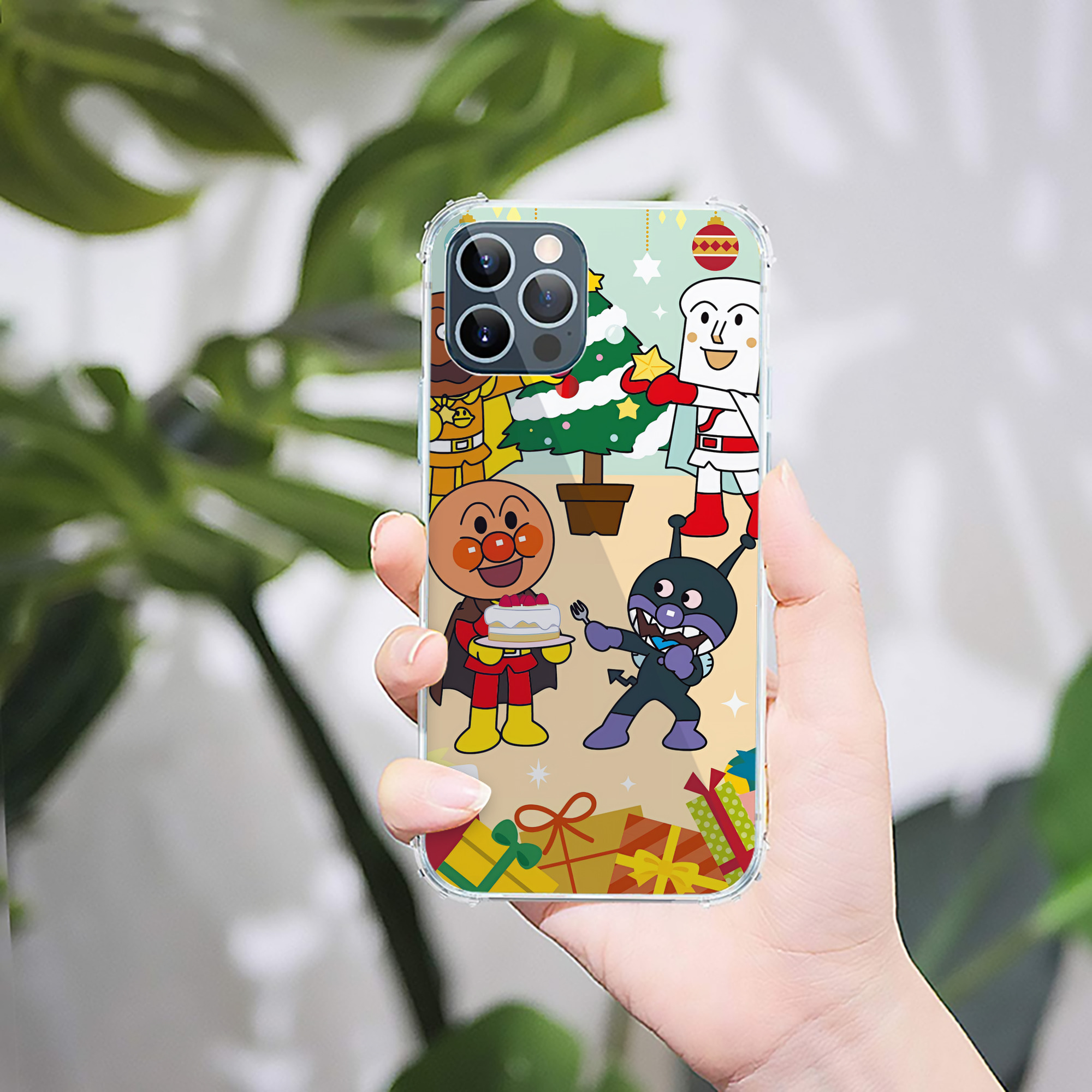 （画像用） アンパンマン Anpanman 【iPhone 12シリーズ対応】透明スマホケース（クリアソフトケース）
